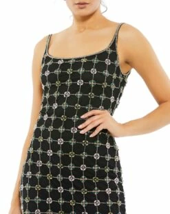 BEADED TANK DRESS -Women's Skirt 10778 Black CL