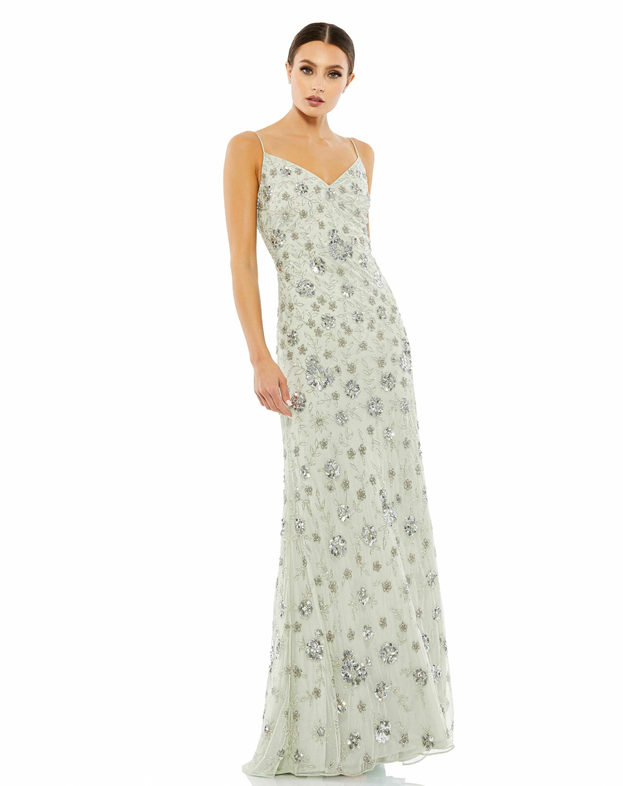 Sleeveless Beaded Slip Dress Gown 3 Sleeveless Beaded Slip Dress Gown