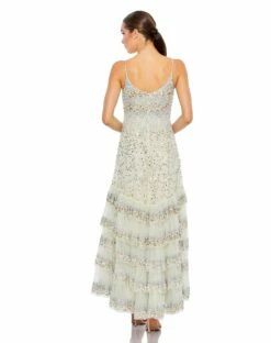 Embellished Scoop Neck Tiered Gown -Women's Skirt 10883 CHM 2 WS