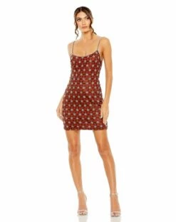 Scoop Neck Embellished Mini Dress -Women's Skirt 10983 NUE Default 1 WS