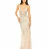 Embellished Feather Detail Hem Gown 2 Embellished Feather Detail Hem Gown -Women's Skirt 11120 Blush AB