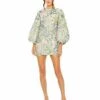 Floral Brocade Puff Sleeve Fitted Mini Dress 1 Floral Brocade Puff Sleeve Fitted Mini Dress -Women's Skirt 11609 PSM Default 1 WS