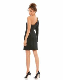 One Sleeve Tuxedo Dress -Women's Skirt 12262 BLK 2 WS