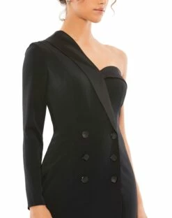 One Sleeve Tuxedo Dress -Women's Skirt 12262 BLK 3 WS