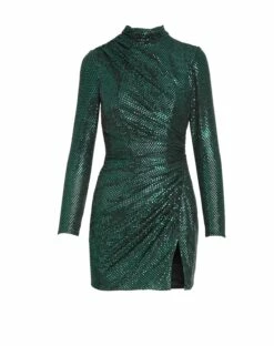 Long Sleeve Sequin Mini Dress -Women's Skirt 12502gg