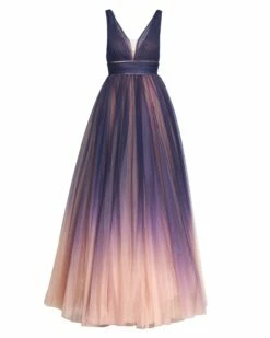 Sleeveless Ombre Tulle Ball Gown -Women's Skirt 20221 G