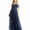 Embellished Cold Shoulder Sweetheart A Line Gown 2 Embellished Cold Shoulder Sweetheart A Line Gown -Women's Skirt 20287 MidnightBlue AB