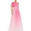 Glitter Ombre Ruffled One Shoulder Ballgown -Women's Skirt 20377 HPO Default 1 WS