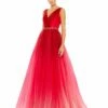 Beaded Belt Wrap Over Sleeveless Ballgown -Women's Skirt 20378 RMO Default 1 WS