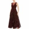 Embroidered High Neck Sleeveless Dress -Women's Skirt 20421 BUR Default 1 WS