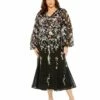 Puff Sleeve Embellished A Line Dress -Women's Skirt 20474 BMU Default 1 WS