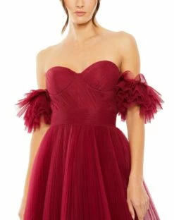 Off The Shoulder Tulle A Line Gown -Women's Skirt 20517 WIN 3 WS
