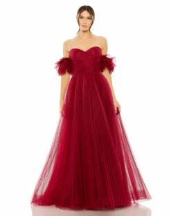 Off The Shoulder Tulle A Line Gown -Women's Skirt 20517 WIN Default 1 WS