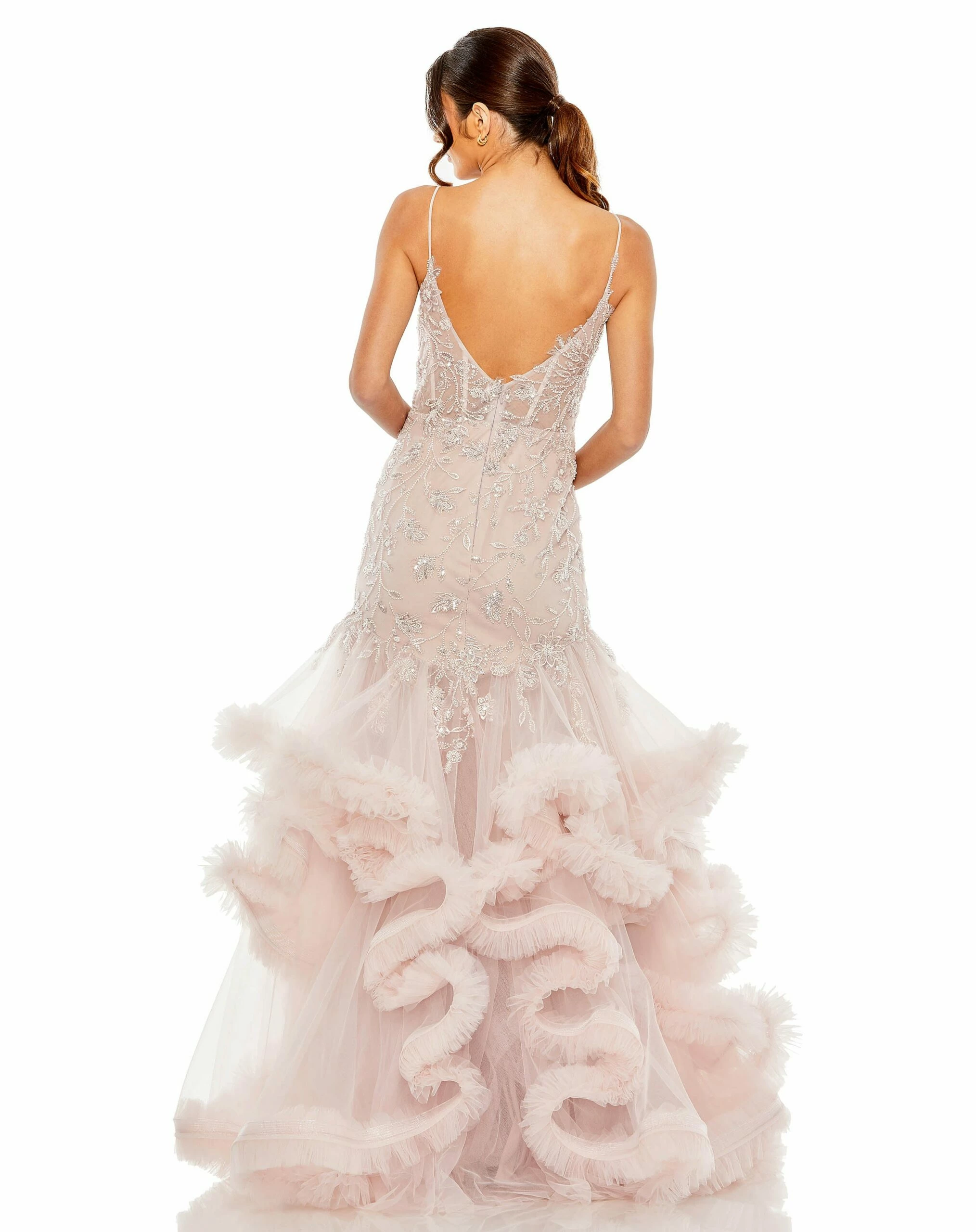 Mermaid Mesh Hand Beaded Gown 4 Mermaid Mesh Hand Beaded Gown - Image 2