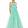 Strapless Glitter Tulle Gown 1 Strapless Glitter Tulle Gown -Women's Skirt 20555 AUO Default 1 WS