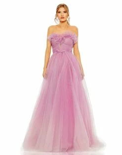 Strapless Glitter Tulle Gown -Women's Skirt 20555 LIB Default 1 WS