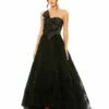 Strapless Front Bow Knot Tulle Gown -Women's Skirt 20584 BLK Default 1 WS