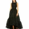 Sleeveless Full High Low Gown With Pockets -Women's Skirt 20714 BLK Default 1 WS
