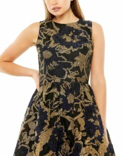 Sleeveless Full High Low Gown With Pockets -Women's Skirt 20714 MDG 3 WS