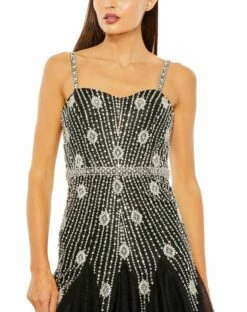Slim Strap Embellished Bustier Gown -Women's Skirt 2236 BSI 3 WS