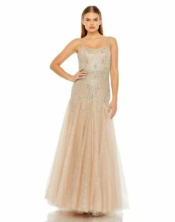 Slim Strap Embellished Bustier Gown -Women's Skirt 2236 NUS Default 1 WS