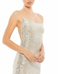 Stretch Sequin Lace Up Back Evening Gown 13 Stretch Sequin Lace Up Back Evening Gown -Women's Skirt 26269 NUS 3 WS 36b1c27f 604b 4c77 843c 5938c2b9ca74