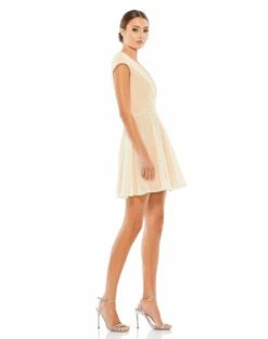 Sequined Cap Sleeve Fit & Flare Mini Dress 13 Sequined Cap Sleeve Fit & Flare Mini Dress -Women's Skirt 26306 PRC 4 WS