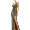 Fully Sequined Scoop Back Gown -Women's Skirt 26443 OLI 1 WS