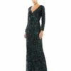 Long Sleeve Sequined Gown -Women's Skirt 26445 MID Default 1 WS