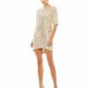 Metallic Sequined Short Sleeve Shift Dress -Women's Skirt 26448 NUS Default 1 WS cce9e80a bd53 45a7 a1d6 cbb264688988