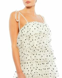 Polka Dot Ruffle Tiered Spaghetti Strap Mini Dress 7 Polka Dot Ruffle Tiered Spaghetti Strap Mini Dress -Women's Skirt 26457 BWH 3 WS
