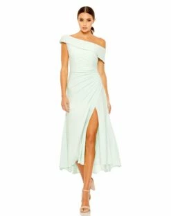Ruched Off-The-Shoulder Midi Dress -Women's Skirt 26484 MIN 1 WS