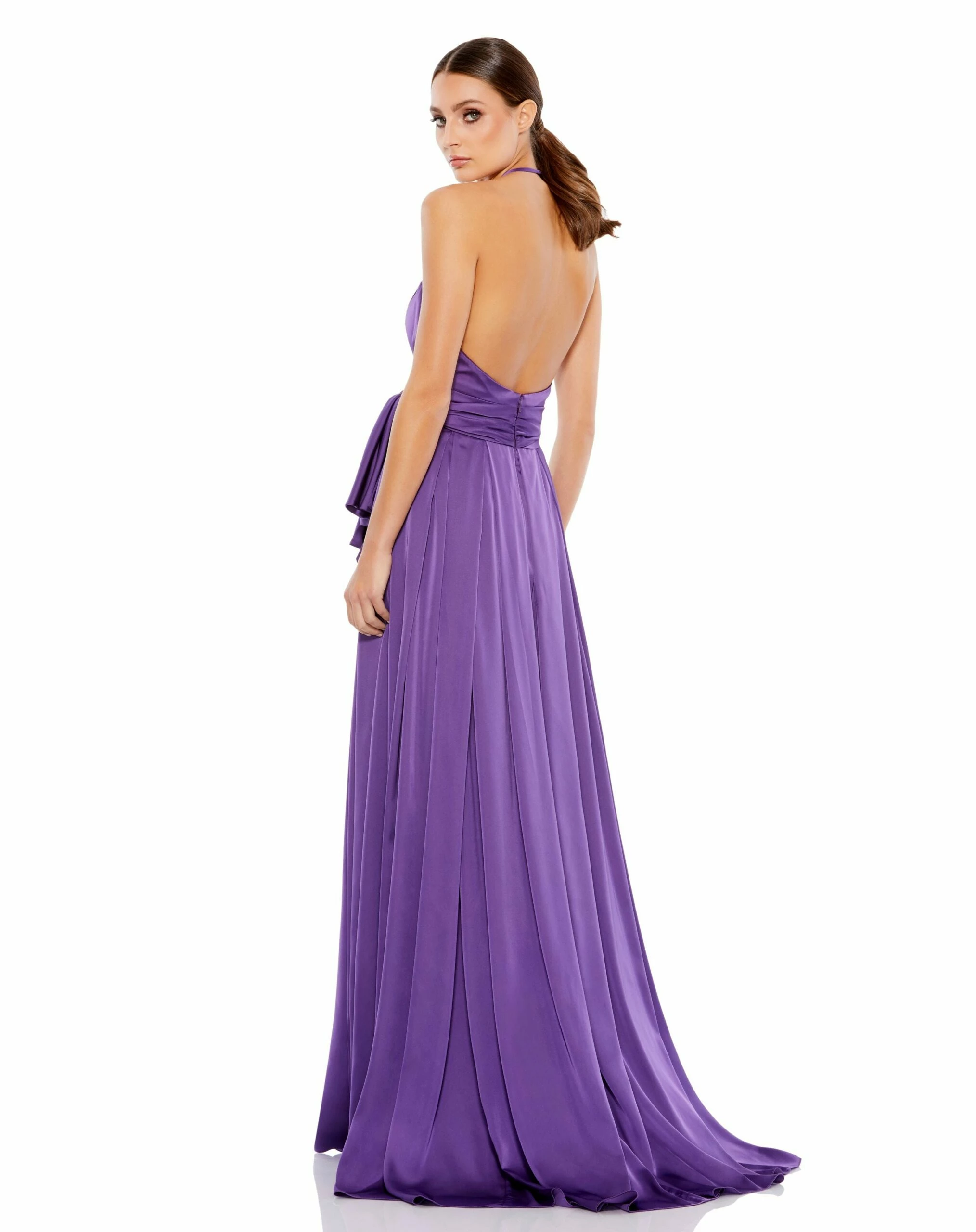 Charmeuse Halter Strap Soft Tie Waist Gown 9 Charmeuse Halter Strap Soft Tie Waist Gown - Image 7