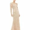 Sequined One Shoulder Trumpet Gown 2 Sequined One Shoulder Trumpet Gown -Women's Skirt 26591 ROG Default 1 WS