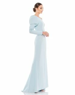 One Shoulder Puff Sleeve Gown -Women's Skirt 26592 POB 4 WS