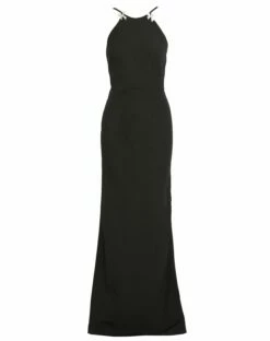 Bow Halter Criss-Cross Column Gown -Women's Skirt 26618gg