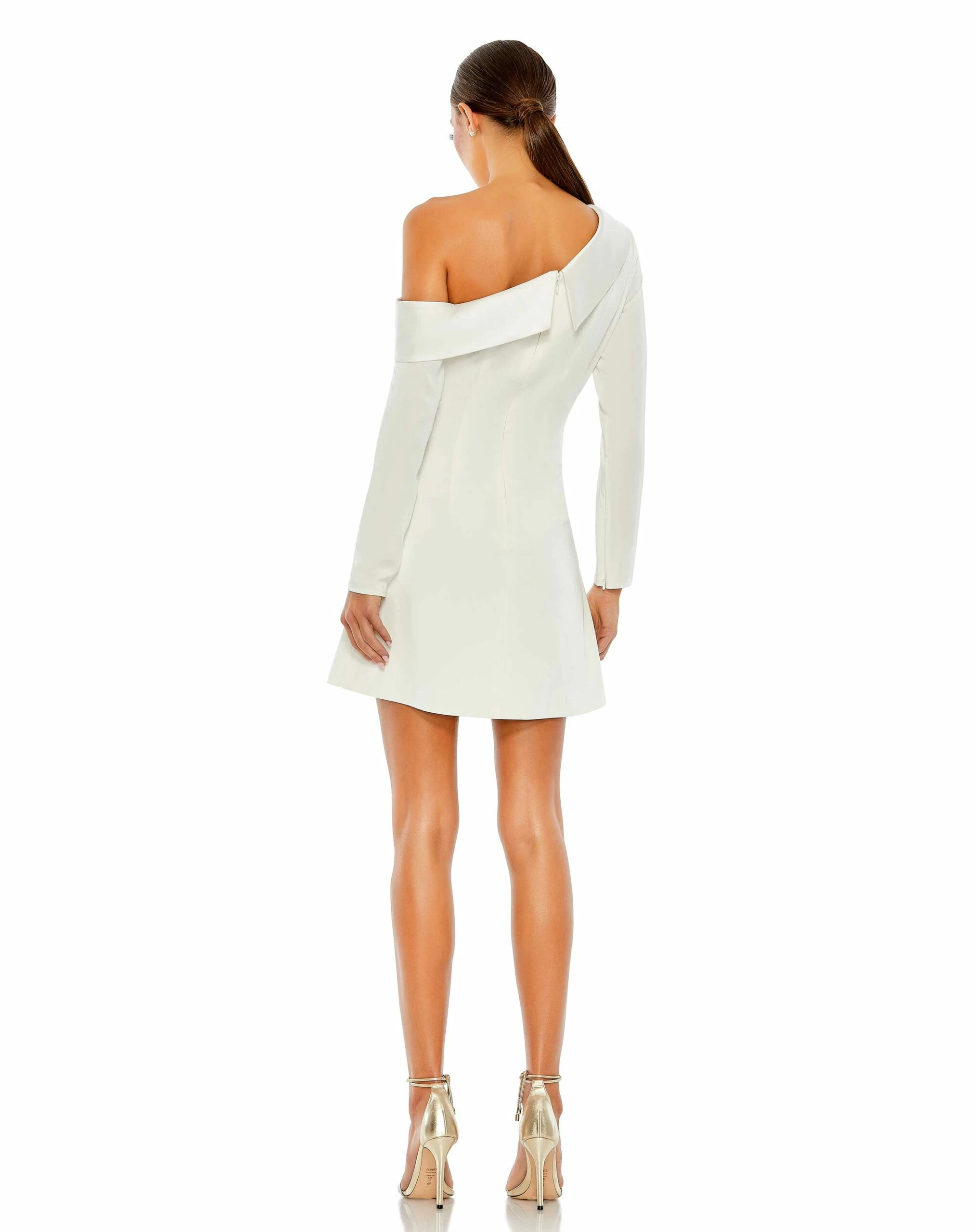 Drop Shoulder Faux Tuxedo Mini Dress 4 Drop Shoulder Faux Tuxedo Mini Dress - Image 2
