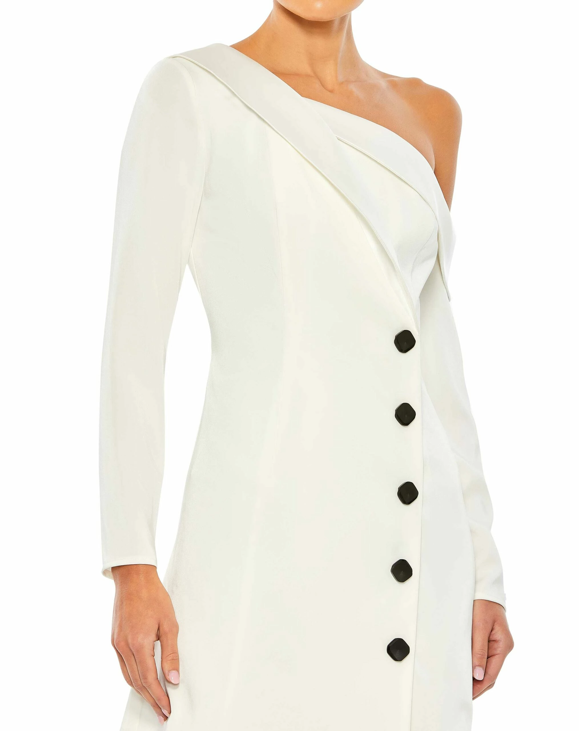 Drop Shoulder Faux Tuxedo Mini Dress 5 Drop Shoulder Faux Tuxedo Mini Dress - Image 3