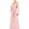 Long Sleeve Cut Out Gown -Women's Skirt 26737 Pink AB