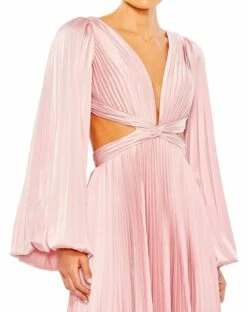 Long Sleeve Cut Out Gown 13 Long Sleeve Cut Out Gown -Women's Skirt 26737 Pink CL