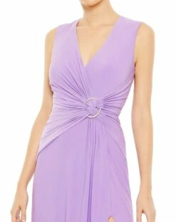 Draped Side Knot Jersey Gown W/ Rhinestone Ring -Women's Skirt 26890 Lilac CL 3a59bc90 4276 4985 8ab1 733bc16ac7c7