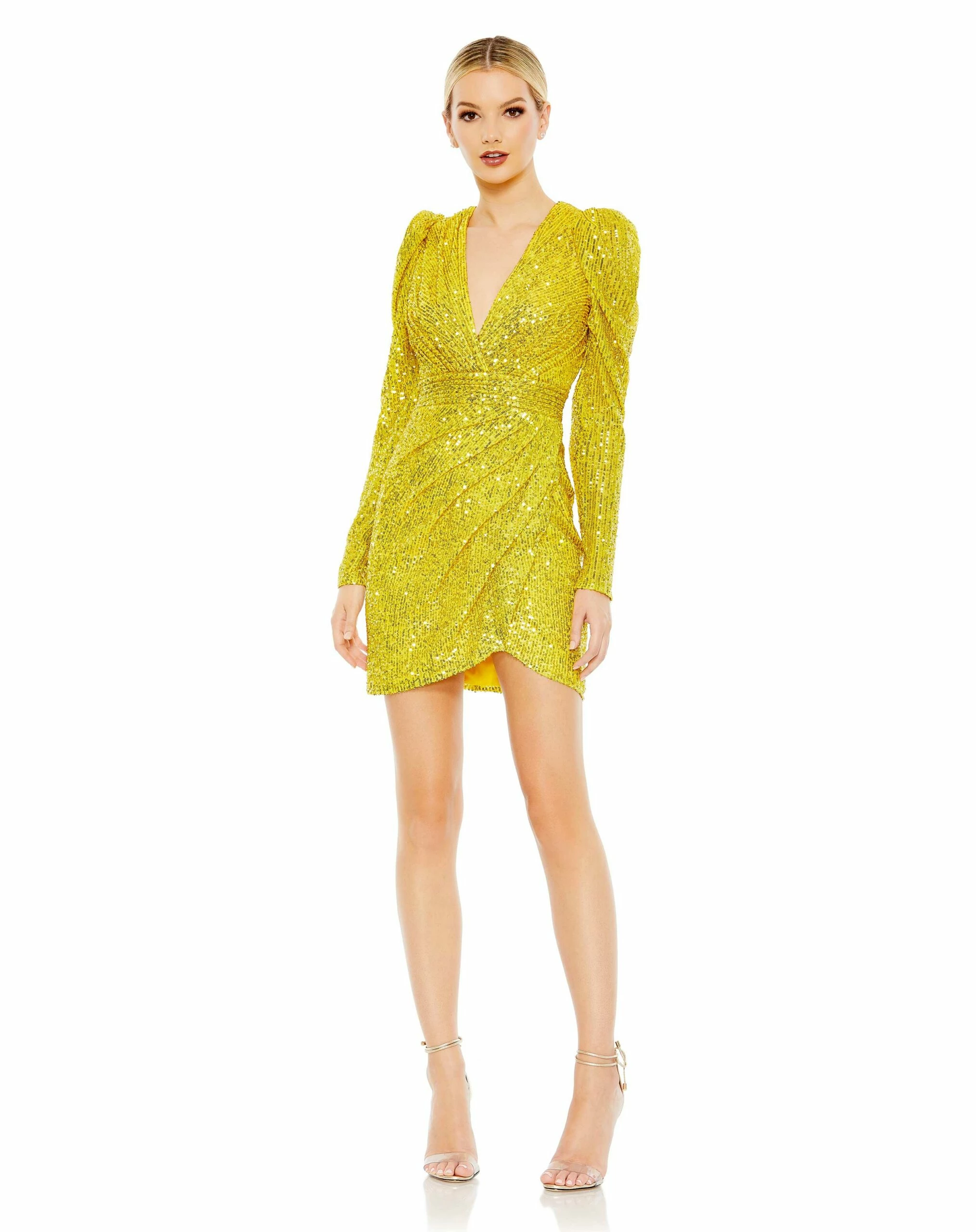 Sequined Shoulder Pad Cocktail Dress 3 Sequined Shoulder Pad Cocktail Dress