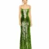 Metallic Corset Back Column Gown 2 Metallic Corset Back Column Gown -Women's Skirt 27061 AppleGreen AB