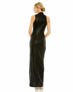 High Neck Sleevelss Gown -Women's Skirt 27085 Black BK