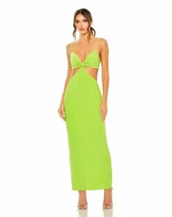 Cutout Solid Split Hem Dress