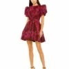 Puff Sleeve Brocade Mini Dress -Women's Skirt 27475 PIM Default 1 WS