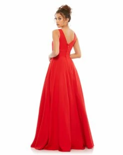 Classic Sleeveless A-Line Ball Gown -Women's Skirt 48924 Red BK