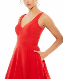 Classic Sleeveless A-Line Ball Gown -Women's Skirt 48924 Red CL