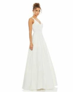 Classic Sleeveless A-Line Ball Gown -Women's Skirt 48924 WHT 4 WS