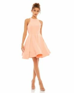 High Neck Sleeveless Skater Dress -Women's Skirt 48928 DRM 1 WS